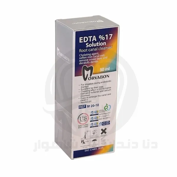 نمای روبهروی بسته محلول EDTA 17 درصد مروابن