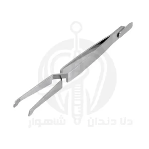 پنس ارتودنسی Orthodontic Tweezer در نمای روبه‌رو