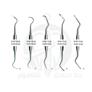 نمای روبه‌رو از PERIODONTAL CURETTES جویا