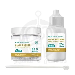 گلاس آینومر لوتینگ و لاینینگ Glass Ionomer Luting & Lining Cement با بسته‌بندی کامل محصول