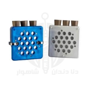 فلاسک مفل پخت کستینگ دندانپزشکی در نمای روبه‌رو
