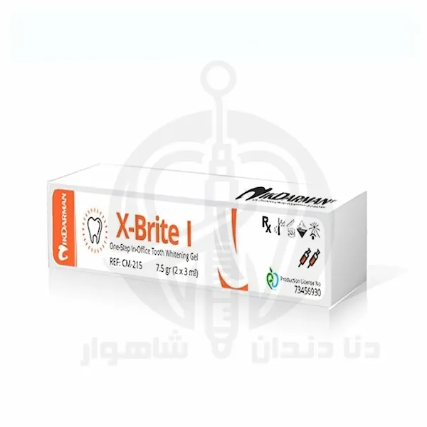 نمای روبهروی بسته ژل بلیچینگ دندان X-Brite I تک جزئی